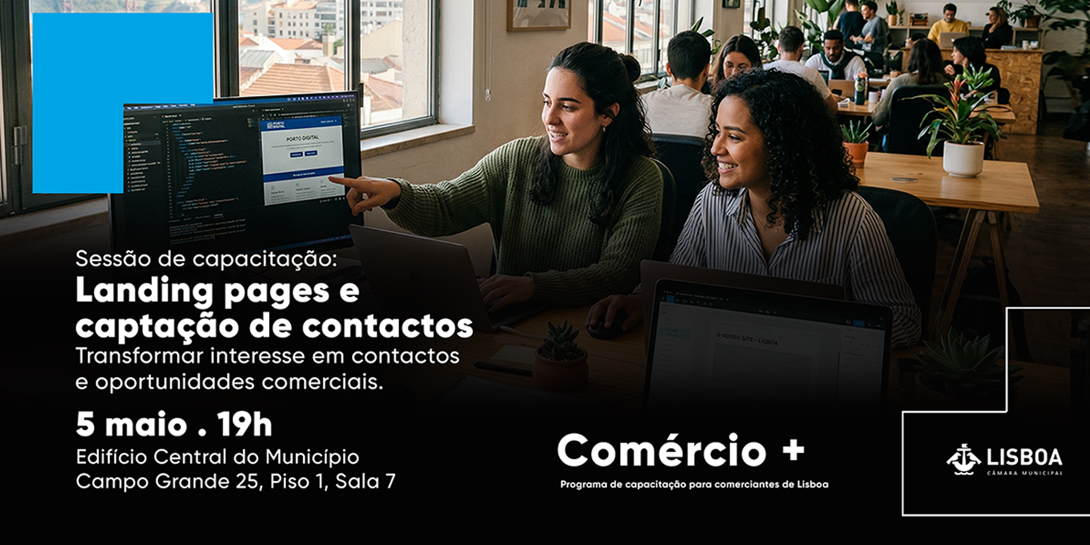 Landing pages e captação de contactos: Transformar interesse em contactos e oportunidades comerciais | 5 de maio